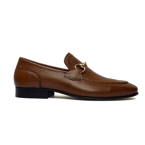 Most Comfortable Loafer In Textured Tan Leather