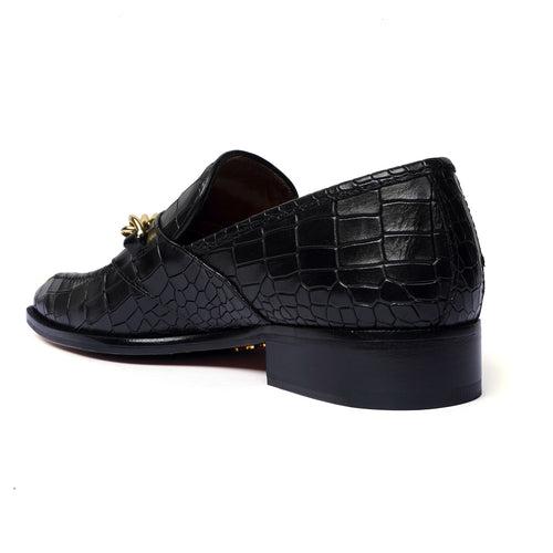 Sleek Italian Men's Loafer with chain detailing