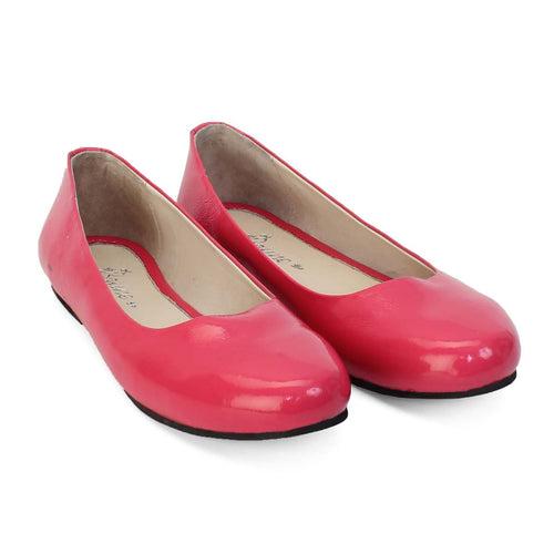 Pink Ballerina Shoes With Black Color Sole