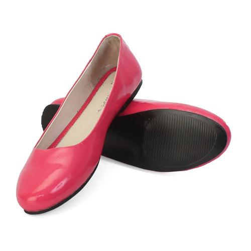 Pink Ballerina Shoes With Black Color Sole