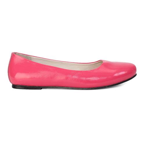 Pink Ballerina Shoes With Black Color Sole