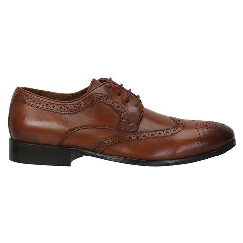 Tan Genuine Leather Brogue/Oxford By Brune