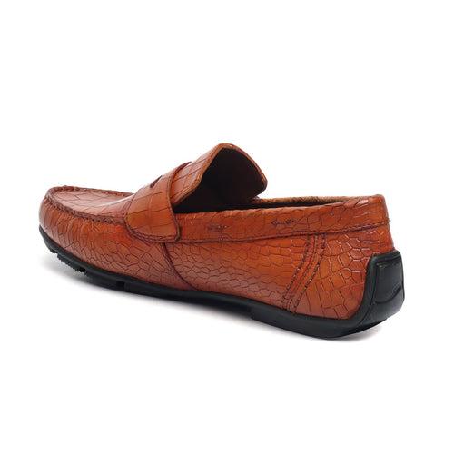 Tan Deep Cut Leather Moccasins For Men By Brune & Bareskin