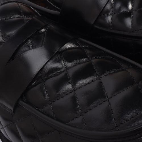 Black Diamond Stitched Leather Lug Sole Light Weight Loafer For Men by Brune & Bareskin