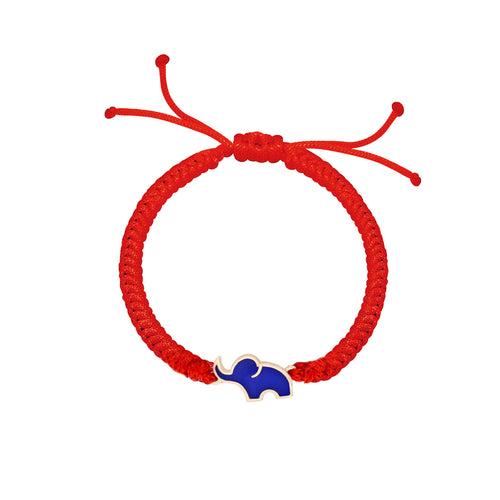 Baby Elephant Enamel Cord Bracelet