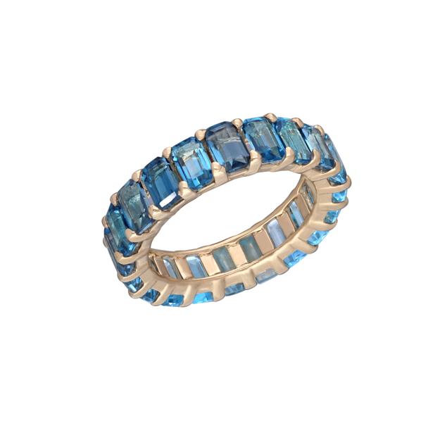 Blue Topaz Ombre Eternity Ring