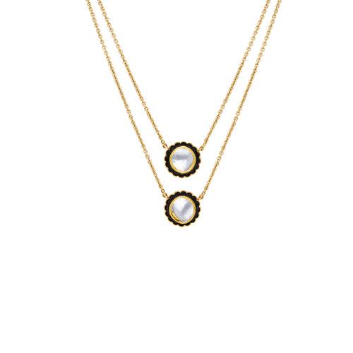 Double Uncut Diamond Necklace