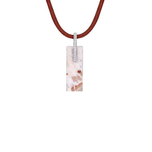 Ivory Jasper Diamond Cord Pendant