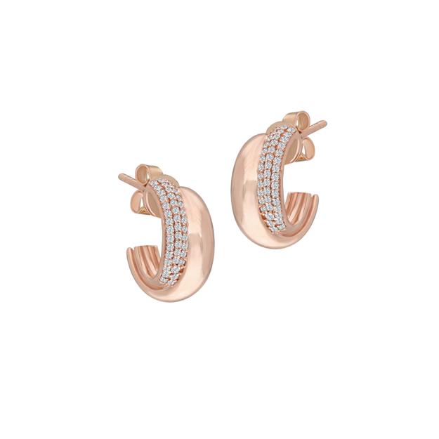 Diamond Twist Mini Hoops