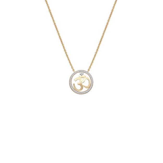 Om Diamond Chain Pendant