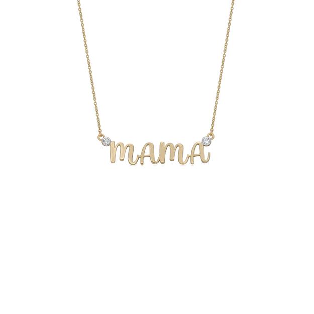 Personalised Mama Diamond Chain Pendant