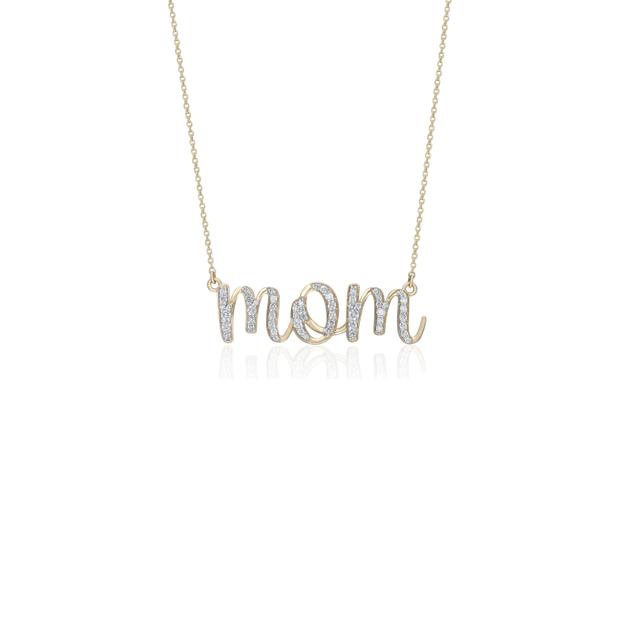 Personalised Mom Diamond Chain Pendant