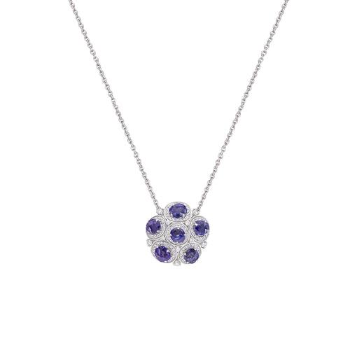 Tanzanite Diamond Chain Pendant