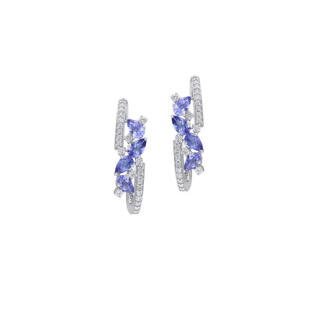 Tanzanite and Diamond Ear Cuffs