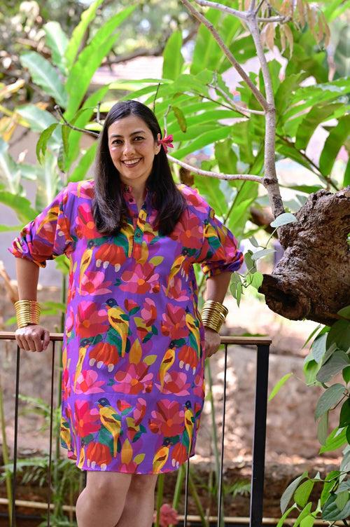 Goa Diaries Susegad Shirt Dress (Purple Haze)