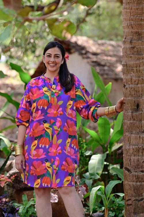 Goa Diaries Susegad Shirt Dress (Purple Haze)