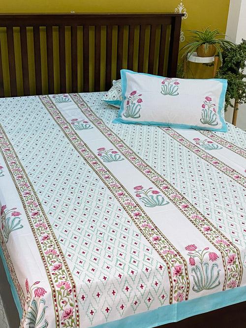 Blockprint Bedsheet & Quilt Set