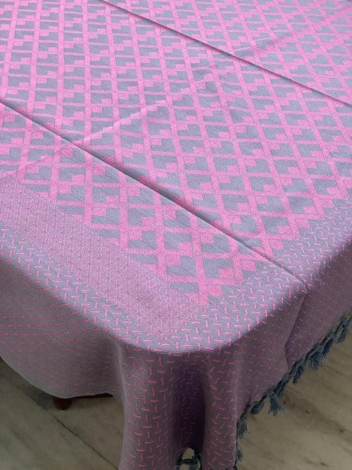 Reversible Woven Cotton Table Cloth 6 Seater (90*60 inches)