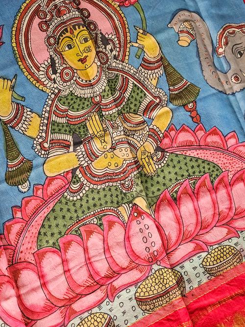 Laxmi Maa Handloom Kanchi Pattu Kalamkari Dupatta