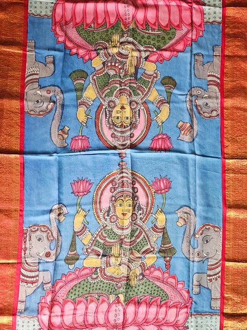 Laxmi Maa Handloom Kanchi Pattu Kalamkari Dupatta