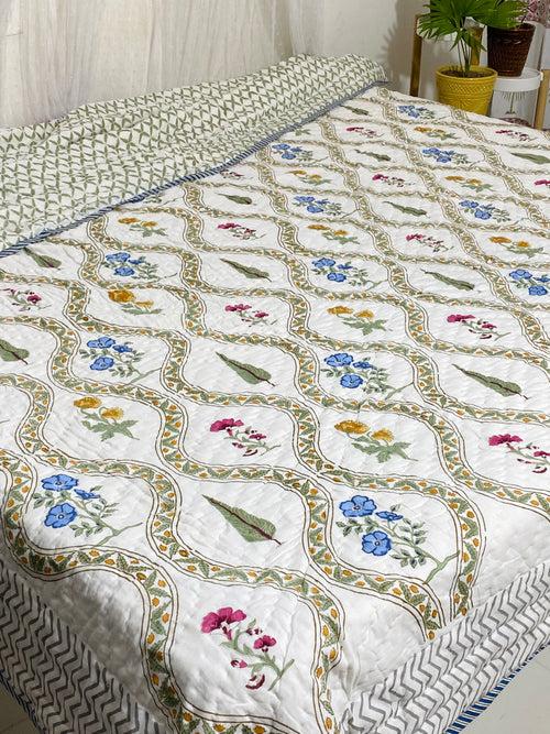 Blockprint Bedsheet & Quilt Set