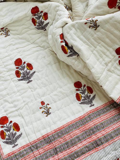 Blockprint Bedsheet & Quilt Set