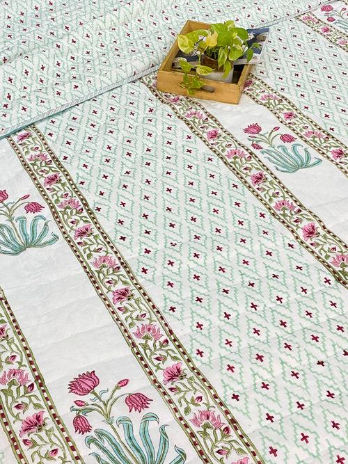 Blockprint Bedsheet & Quilt Set