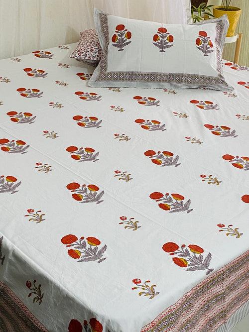 Blockprint Bedsheet & Quilt Set