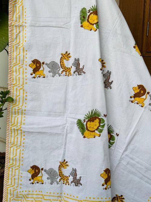 Jungle Safari Blockprint Dohar