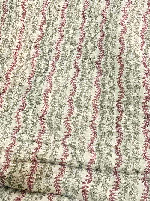 HandBlock Printed Mulmul Reversible Quilt