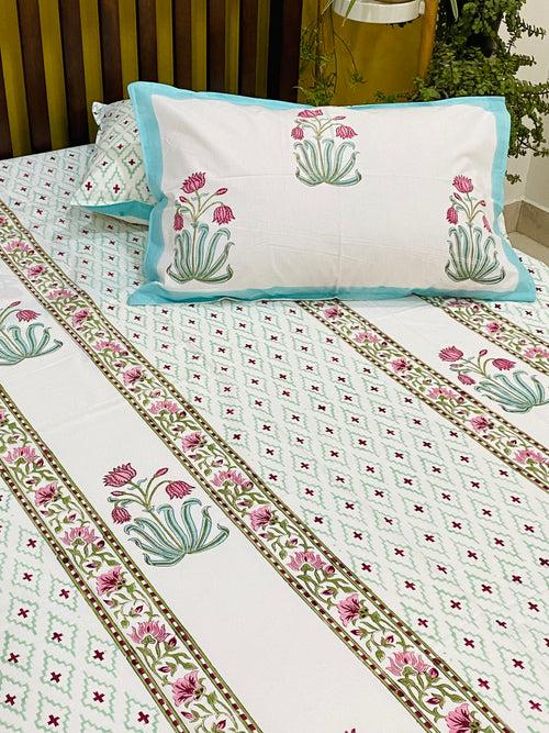 Blockprint Bedsheet & Quilt Set