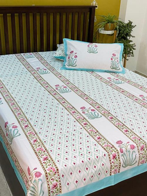 Blockprint Bedsheet & Quilt Set