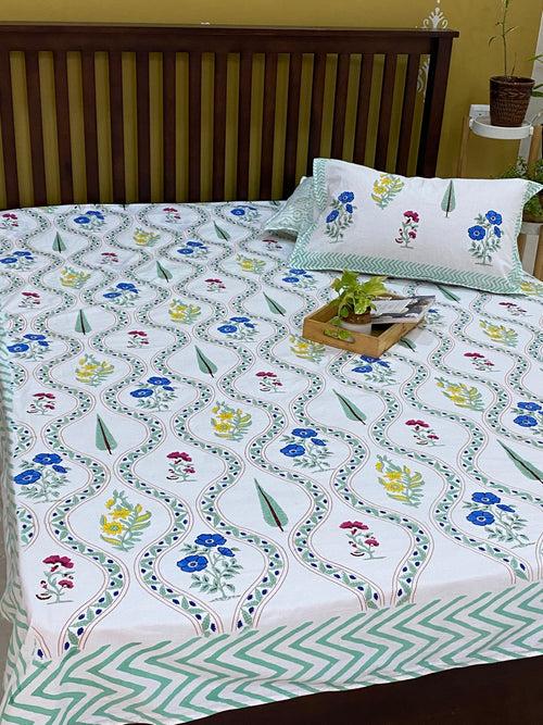 Blockprint Bedsheet & Quilt Set