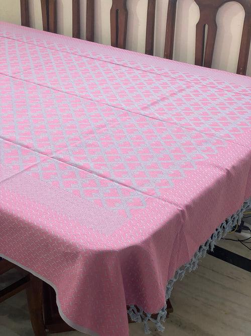 Woven Cotton Table Cloth 6 Seater (90*60 inches)