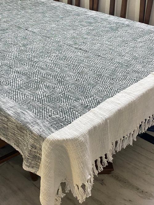 Woven Cotton Table Cloth 6 Seater (90*60 inches)