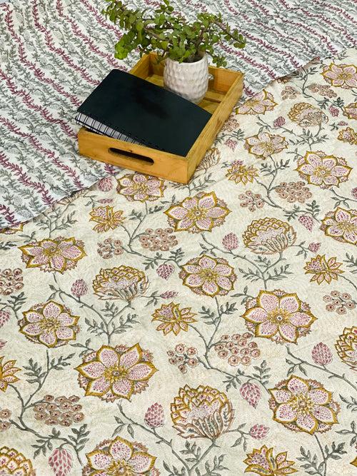 HandBlock Printed Mulmul Reversible Quilt