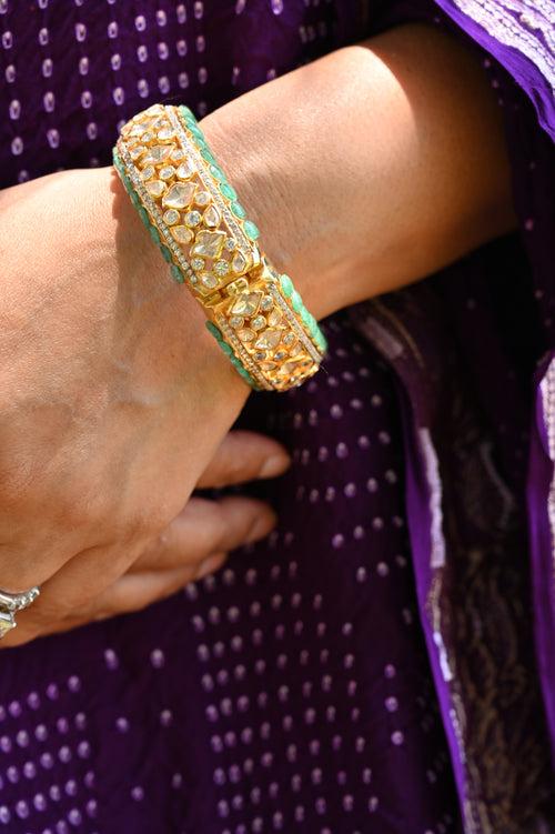 Exquisite Handcrafted 92.5 Silver Meenakari Bangle