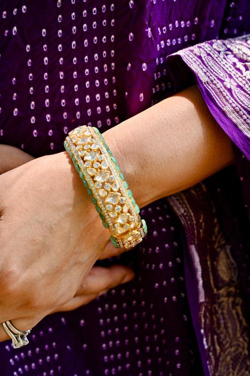 Exquisite Handcrafted 92.5 Silver Meenakari Bangle