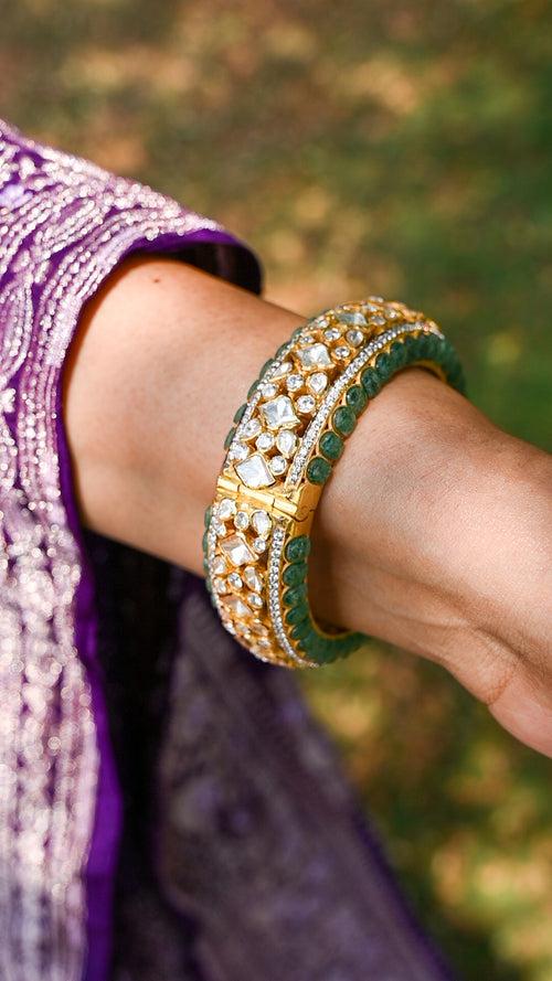 Exquisite Handcrafted 92.5 Silver Meenakari Bangle