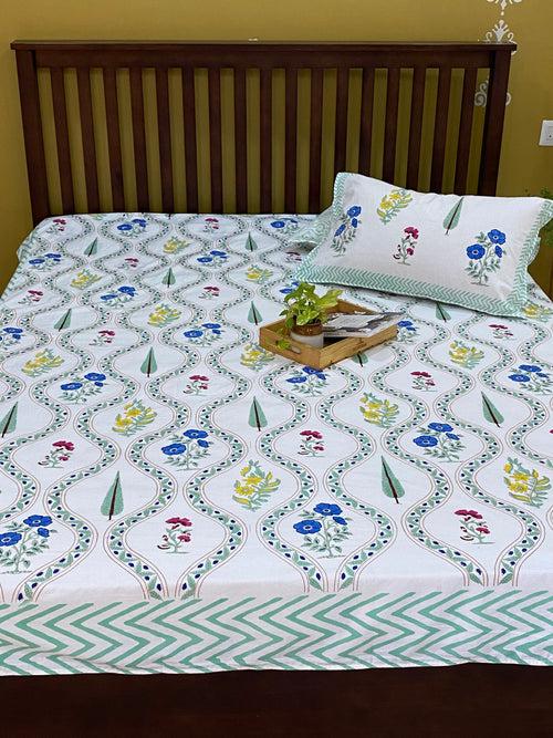 Blockprint Bedsheet & Quilt Set