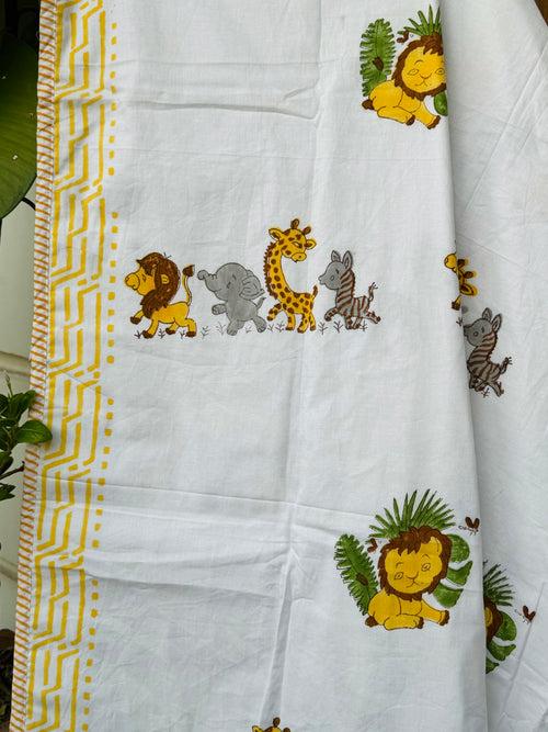 Jungle Safari Blockprint Dohar