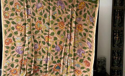 Handloom Chanderi Cotton Silk Kalamkari Saree