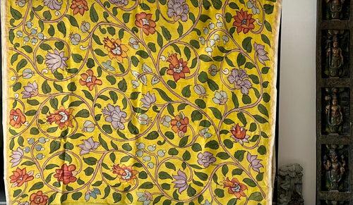 Handloom Chanderi Cotton Silk Kalamkari Saree