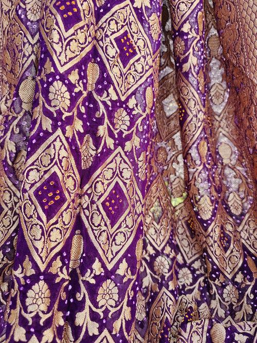 Pure Banarsi Georgette Bandhani Dupatta