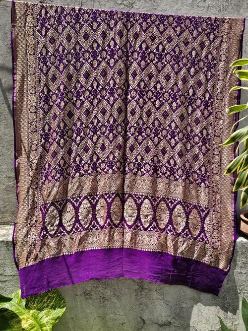 Pure Banarsi Georgette Bandhani Dupatta