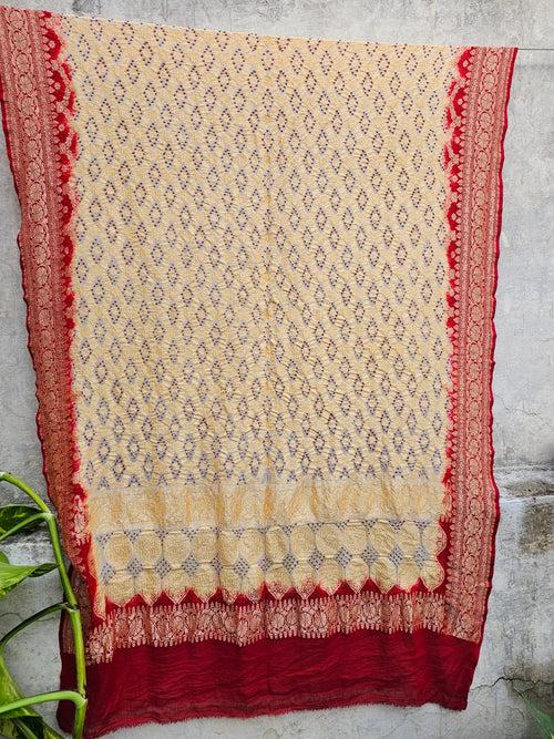 Pure Banarsi Georgette Bandhani Dupatta