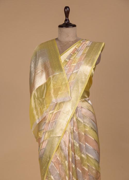 Multicoloured Tissue Banarasi Saree