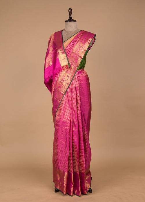 Pink Silk Kanjeevaram Saree