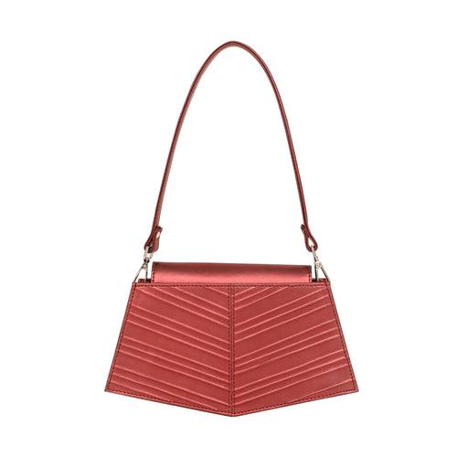 Eve Shoulder Bag, Metallic Red