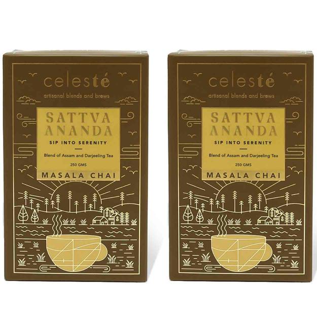 Sattva Ananda Masala Chai - 250gms X 2 | Buy 1 Get 1 Free